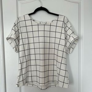 Short sleeved blouse in gingham from Target in a size medium for sale